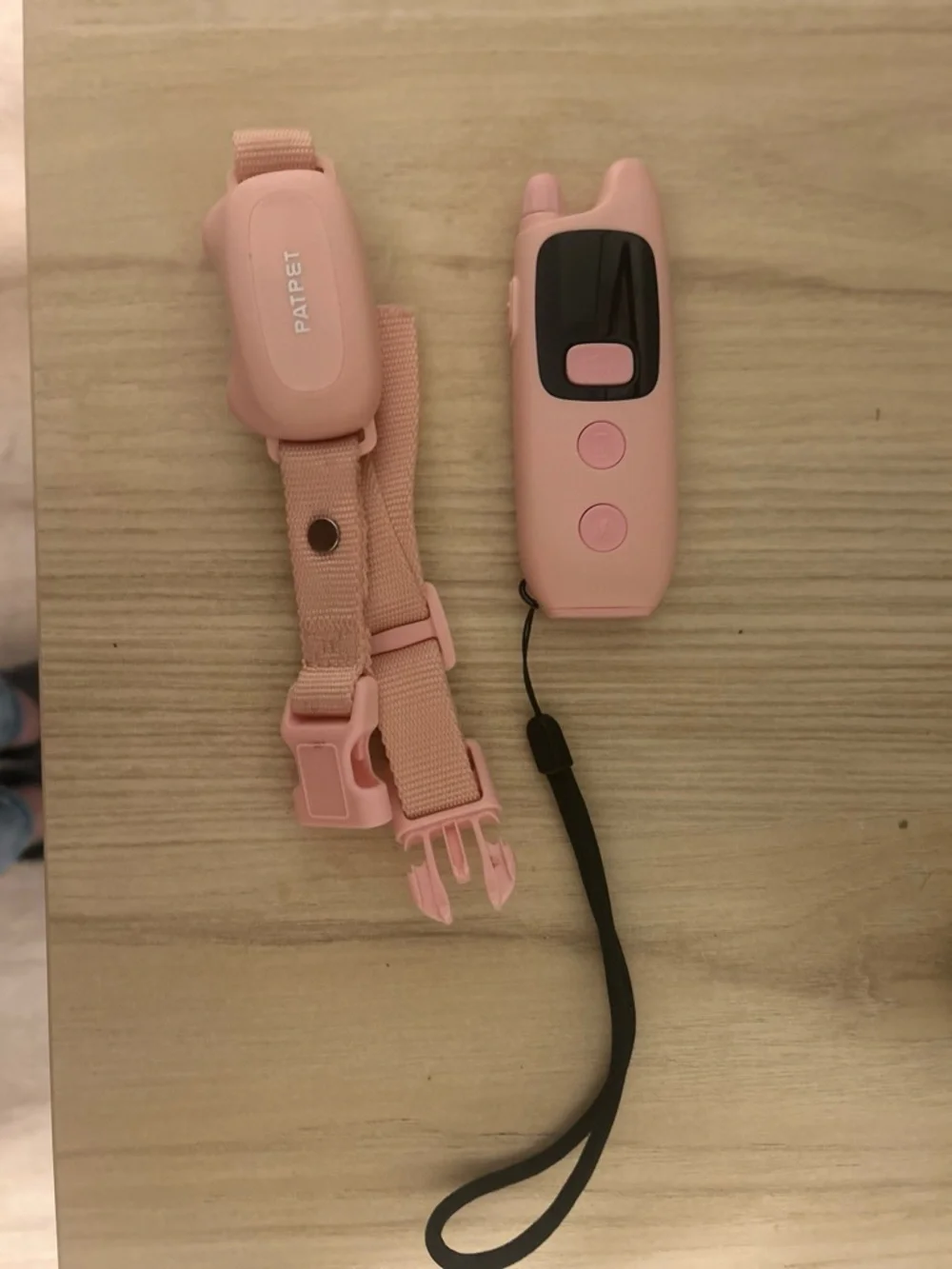 Pink Remote Training Collar with Handheld Controller